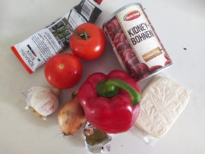 Vegan Low Carb Kidneybohnen Pfanne mit Tofu